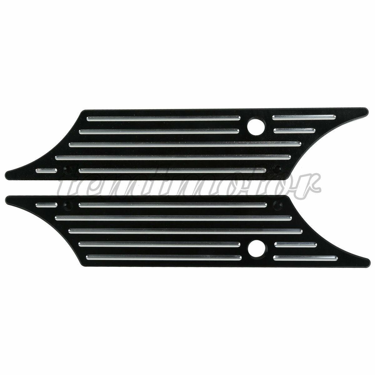 Black Hard Saddlebag Latch Cover For Harley Road King Street Electra Glide 93-13 - Moto Life Products