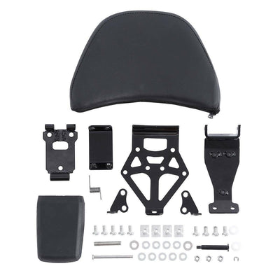 Black Driver Backrest Pad & Hardware Kit Fit For Honda Goldwing GL1800 2018-2022 - Moto Life Products