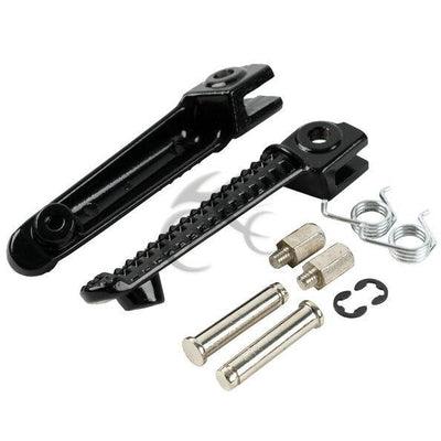 Black Front Foot Pegs Footrest Fit For Yamaha YZF R1 98-14 YZF R6 99-17 Aluminum - Moto Life Products