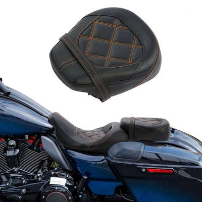 Black Passenger Pillion Seat Fit For Harley Touring Road King Street Glide 09-21 - Moto Life Products