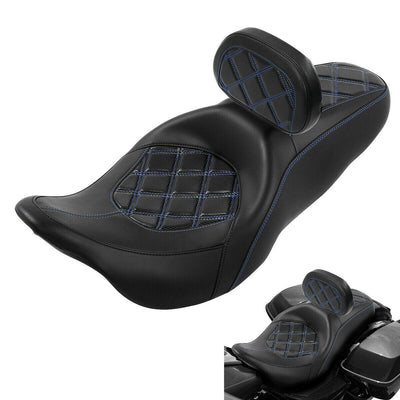 Driver & Passenger Seat Rider Pad Fit For Harley Touring Street Tri Glide 09-22 - Moto Life Products