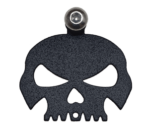 Textured Flat Black Skull Bell Hanger / Mount for Motorcycle Harley Bolt & Ring - Moto Life Products