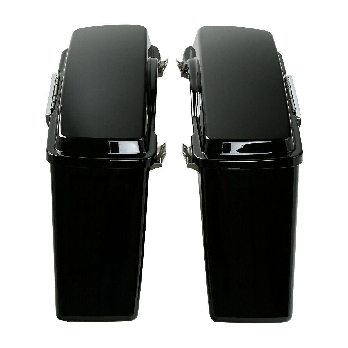 Hard Saddlebags Saddle bags W/ Lid Latch Key For Harley Touring Models 94-13 NEW - Moto Life Products