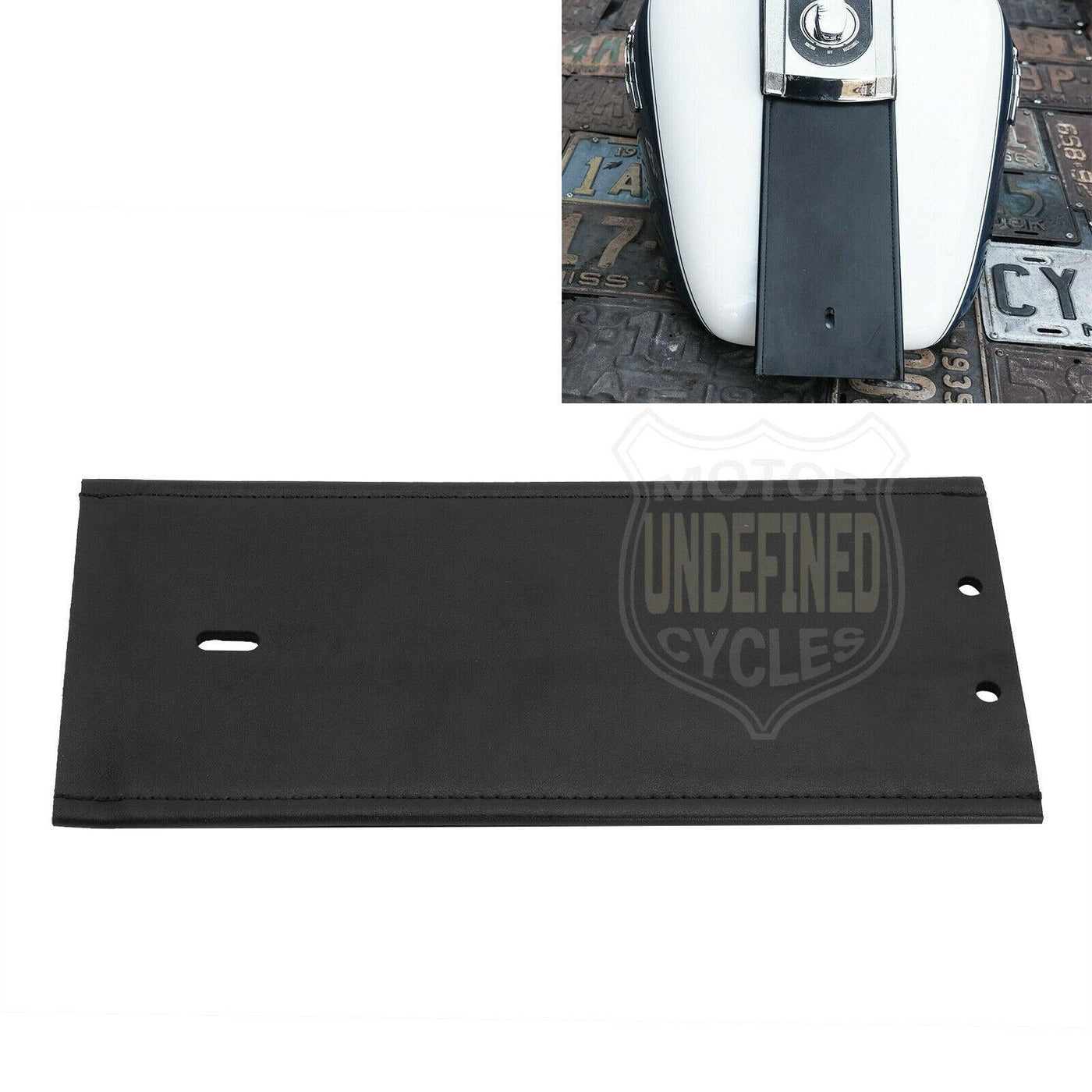 Plain PU Leather Gas Tank Panel Bib Smooth For Harley Softail Fatboy Wide Glide - Moto Life Products