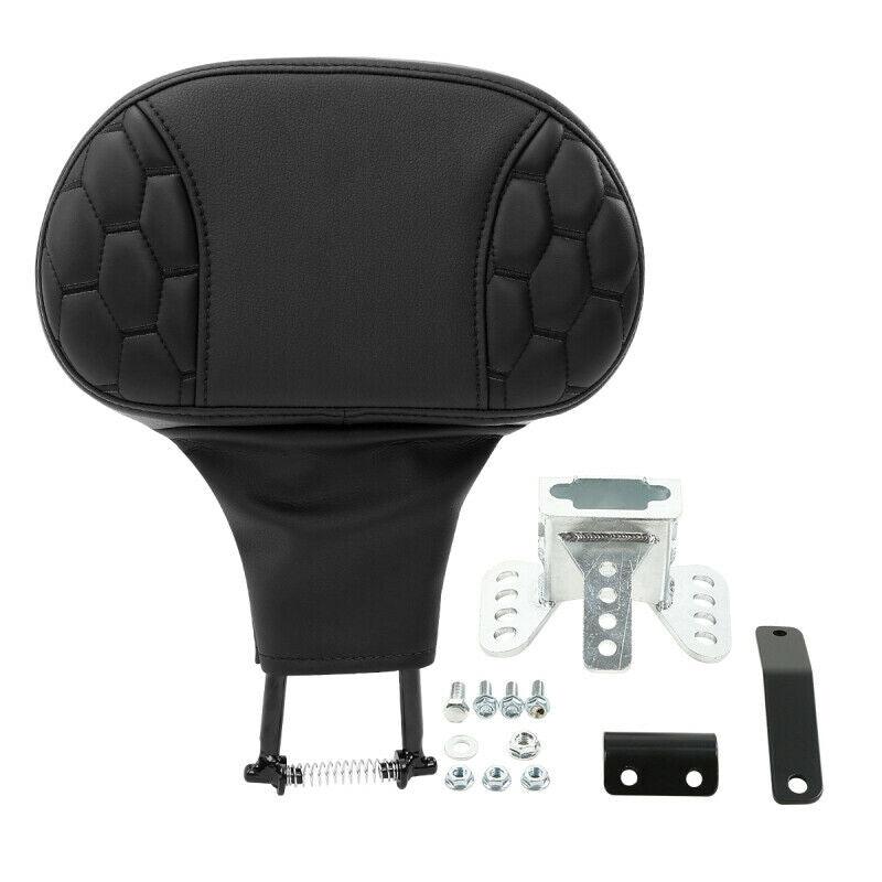 Black Plug-in Driver Backrest Pad Fit For Harley Road King Street Glide 09-22 18 - Moto Life Products