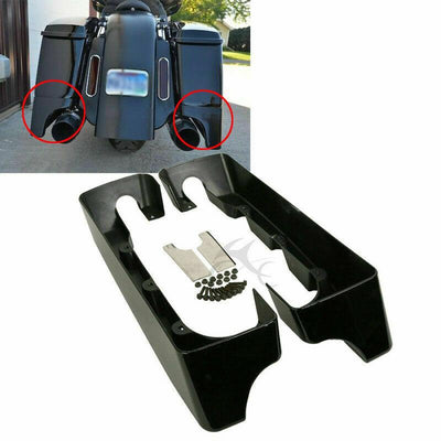 4" Hard Stretched Saddle Bag Extensions For Harley Touring Electra Glide 94-13 - Moto Life Products
