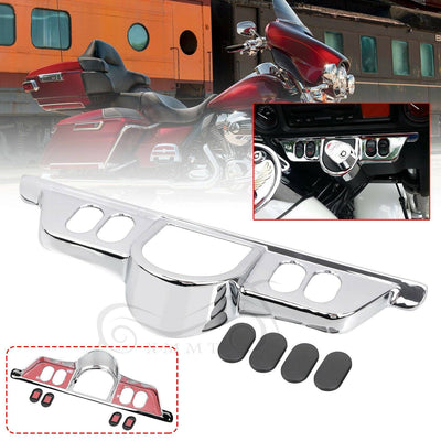 For Harley Electra Glide 1996-2013 Chrome Fairing Switch Dash Panel Accent Cover - Moto Life Products