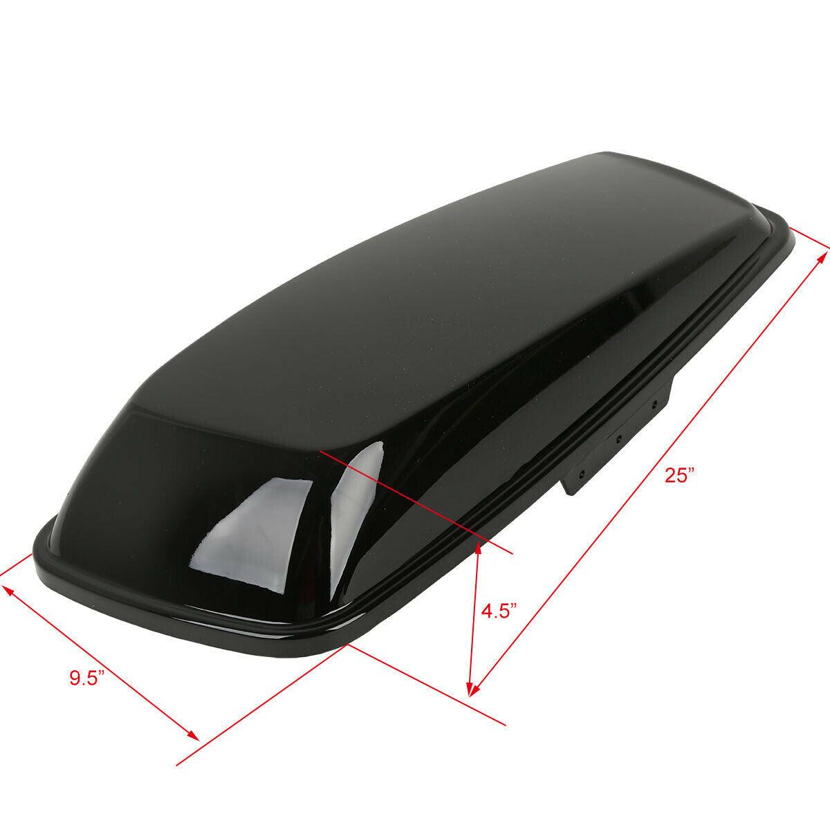 Painted Black Hard SaddleBags Lids Fit For Harley Touring Electra Glide 14-22 - Moto Life Products
