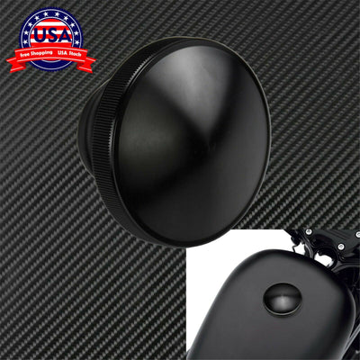 Vented Gas Cap Fuel Tank Right-hand Thread Smooth Black Fit For Harley Sportster - Moto Life Products