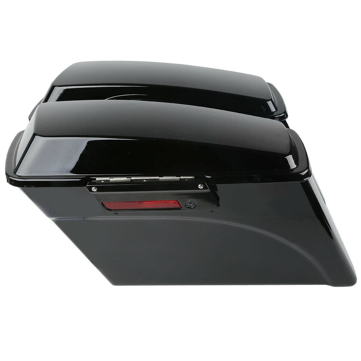 Saddlebag w/ Black Lid Latch Fit For Harley Road King Street Electra Glide 94-13 - Moto Life Products