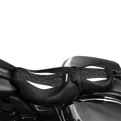 Driver Passenger Seat Fit For Harley Touring CVO Street Road Glide 2009-2021 - Moto Life Products