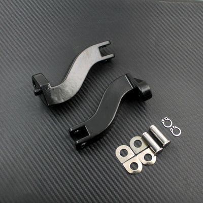 Black Passenger Rear Foot Peg Mount Kits Fit For Harley Touring CVO 1993-2019 - Moto Life Products