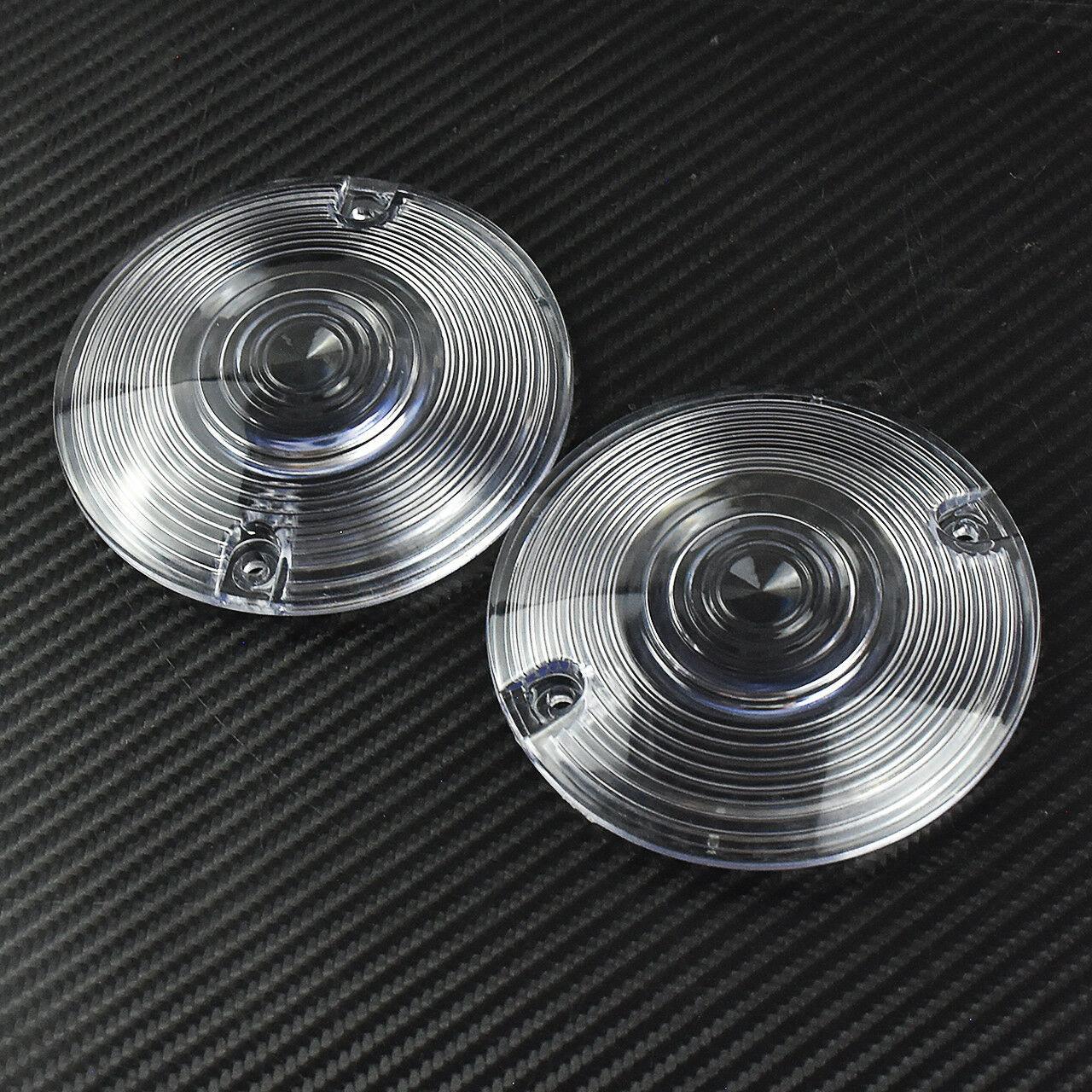 1 Pair Turn Signal Lens Clear Cover Fit For Harley Touring FLTR FLTC Softail - Moto Life Products