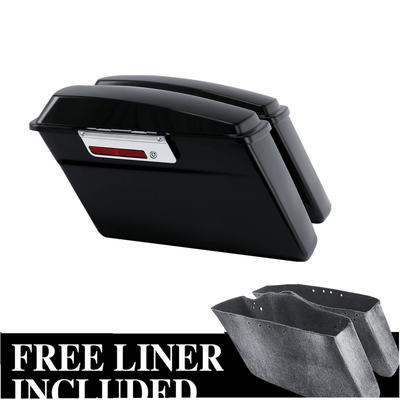 Matte Black SaddleBags w/ Latche Fit For Harley Touring Road King Glide 94-13 - Moto Life Products