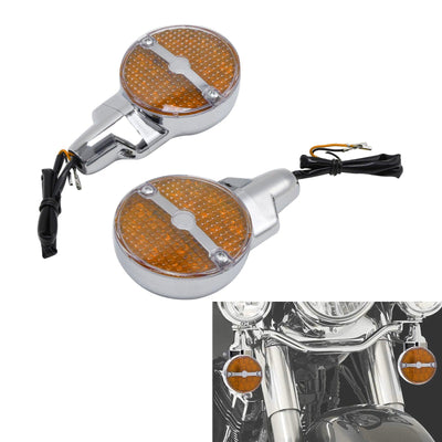 Bar Shield LED Turn Signals Orange For Harley Electra Glide Road King FLHR 01-17 - Moto Life Products