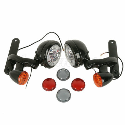 Auxiliary Spot Fog Light Bracket Turn Signal For Harley Street Glide Road King - Moto Life Products