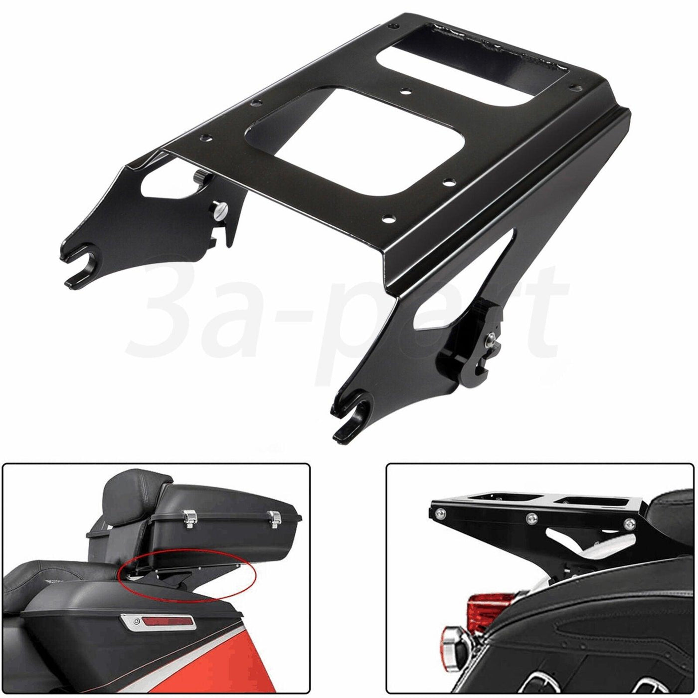 Detachable Two Up Tour Pack Mounting Rack Fit For Harley Road Glide King 2009-13 - Moto Life Products