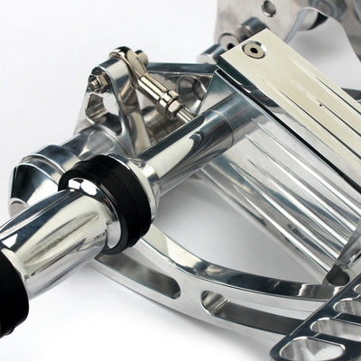For Harley Polished Forward Controls Kit Shovelhead Big Twin Rigid Softail FL FX - Moto Life Products