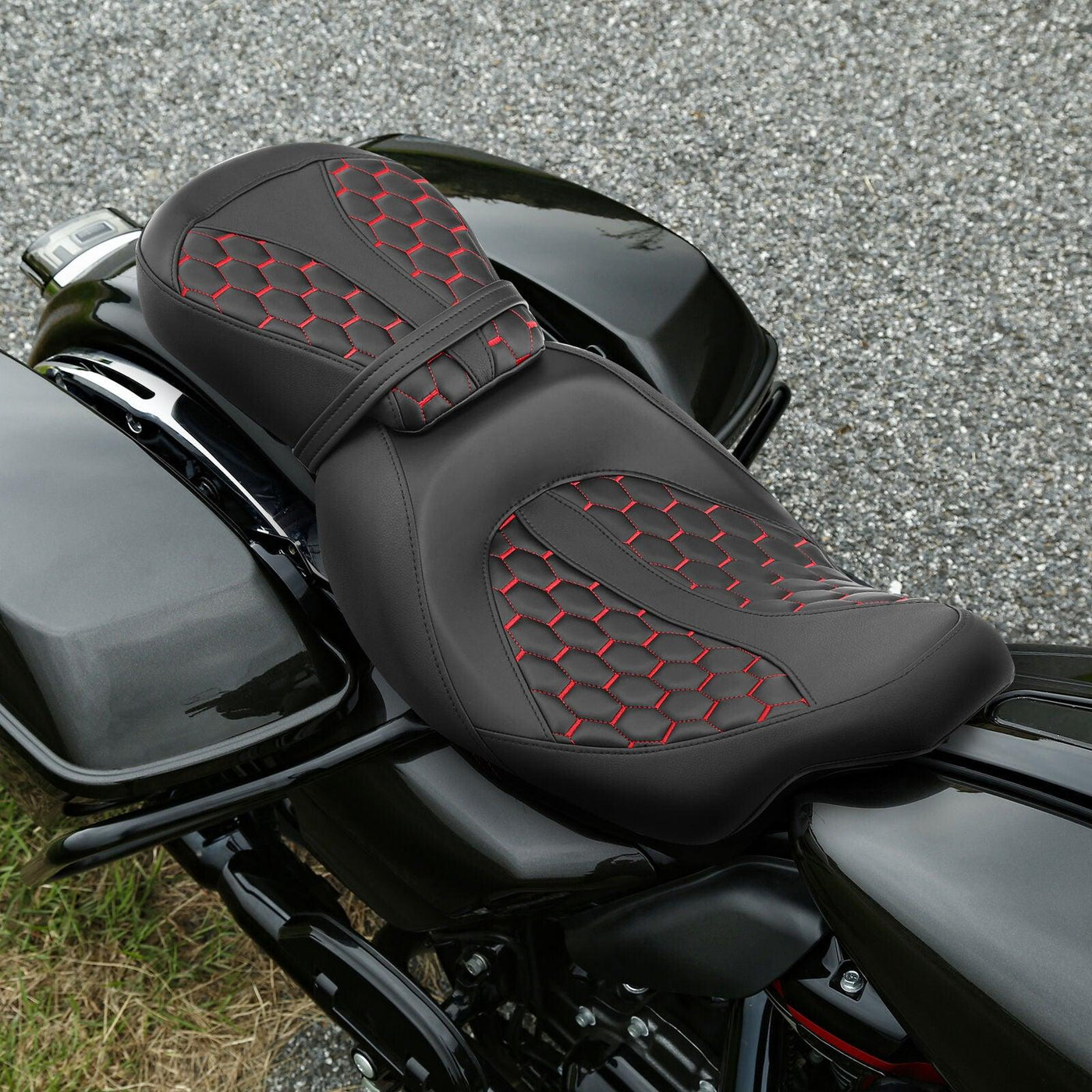 Driver Passenger Pillion Seat Fit For Harley Touring Electra Glide 2009-2022 20 - Moto Life Products