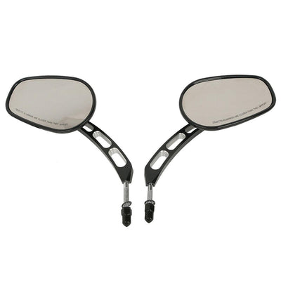 Gloss Black Rear View Mirrors Fit For Harley Touring Street Road Glide Sportster - Moto Life Products