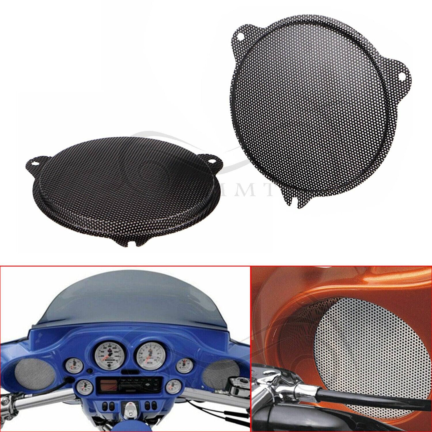 Replacement Black Front Mesh Speaker Grills For Harley Electra Street Glide FLHX - Moto Life Products