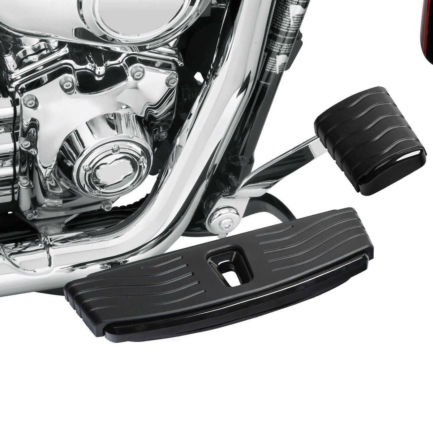 Black Brake Pedal Pad Fit For Harley Dyna Switchback Softail Touring Road Glide - Moto Life Products
