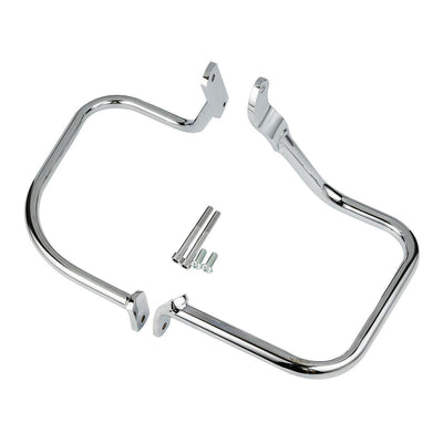 Chrome/Black Saddlebags Guard Rail Crash Bar Fit For Harley FLST FLSTC 2000-2017 - Moto Life Products