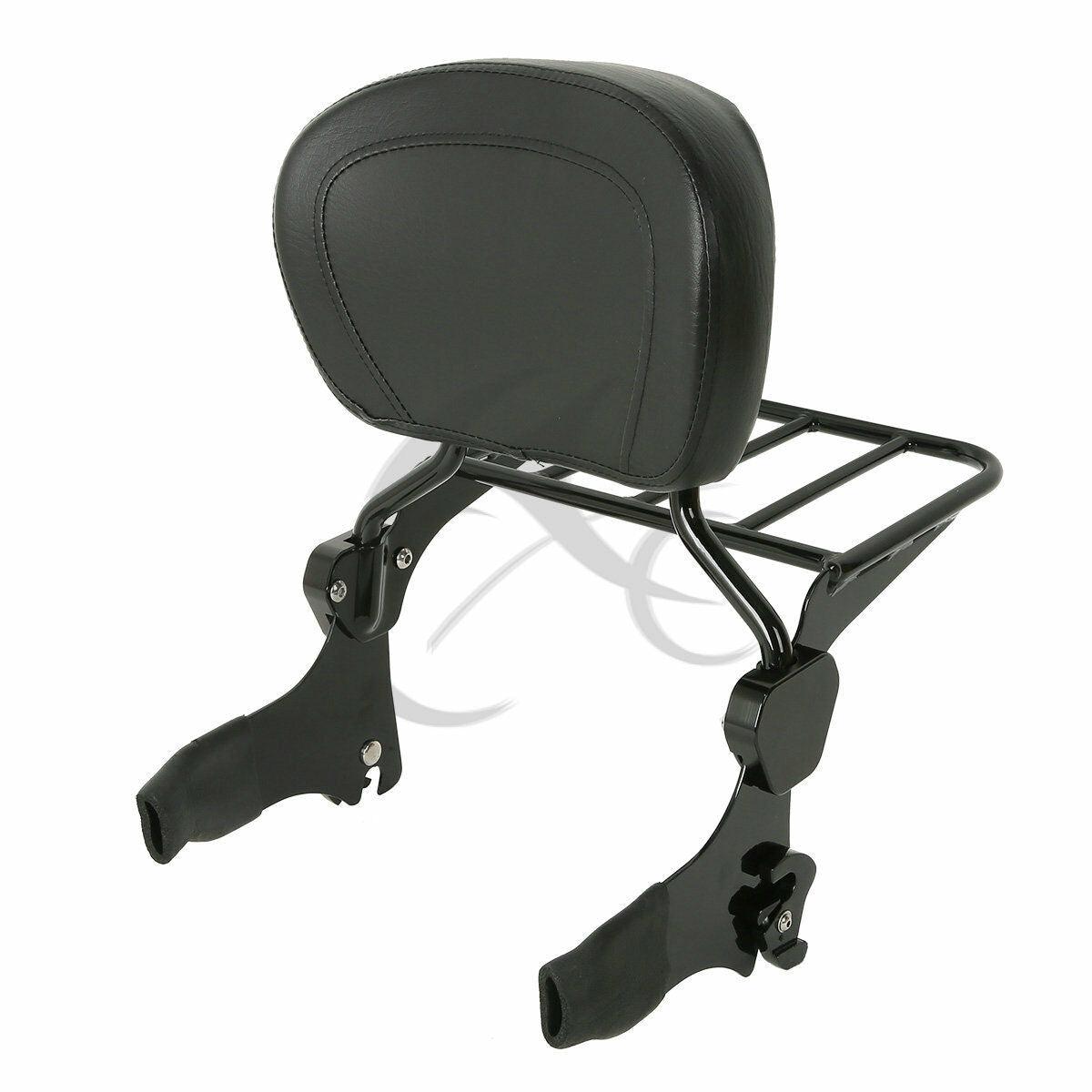 Detachable Backrest Sissy Bar Luggage Rack For Harley Touring Road King 94-08 07 - Moto Life Products