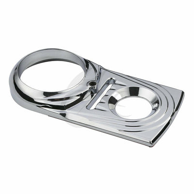 New Chrome Dash Panel Insert Cover For Harley Softail Deluxe Fat Boy Dyna FXDWG - Moto Life Products