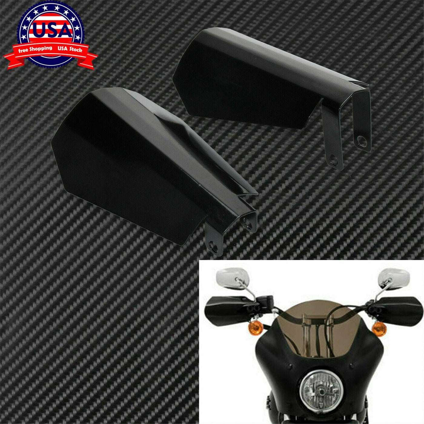 Motorcycle Steel Handle Bar Hand Guards Protector Wind Deflector Fit For Harley - Moto Life Products