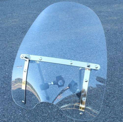19"x17"Large Clear Motorcycle Windshield Universal Fit 7/8'' 1'' 1.25" Handlebar - Moto Life Products