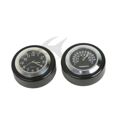 Universal Windshield Temp Thermometer Dial Clock Fit For Motorcycle Cruisers - Moto Life Products