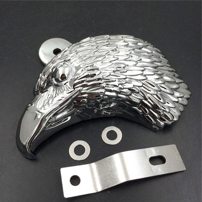 Chrome Eagle head horn cover For 92-20 Harley w/side mount "cowbell" all V-rod's - Moto Life Products