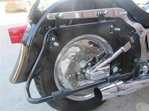 Hard Saddlebag Conversion Brackets w/ Hardware For Harley Softail Saddle bags - Moto Life Products