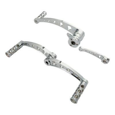 Chrome Brake Arm Heel Toe Shifter Set Fit For Harley Touring Road King Softail - Moto Life Products
