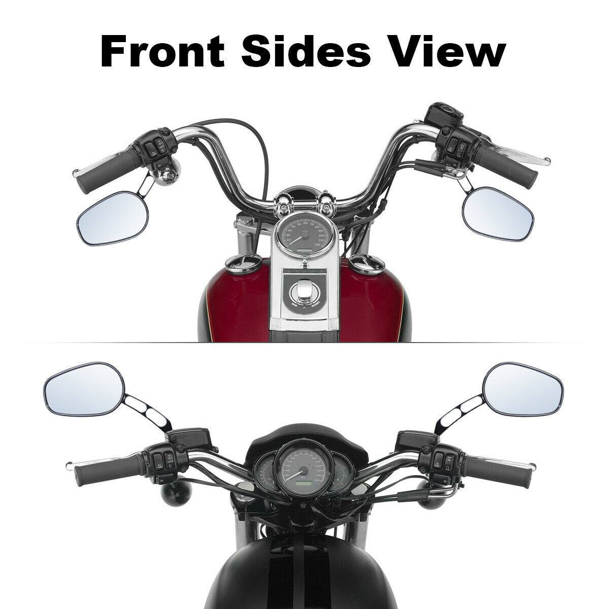 Rear View Mirror Black For Harley Dyna Fat Boy Softail XL Road King Street Glide - Moto Life Products