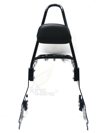 Black Rear Sissybar Backrest Detachable Luggage Rack For Harley Sportster 04-08 - Moto Life Products