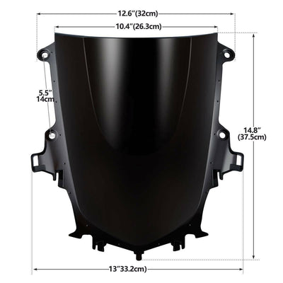 Black Dual Bubble Windscreen Windshield Fit For Yamaha YZF R1 2015-2019 2017 - Moto Life Products