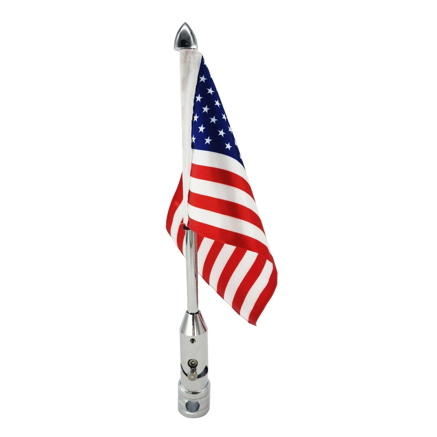 Foldable Motorcycle Flag Pole Mount USA Flag for Harley Yamaha Honda 6 ...