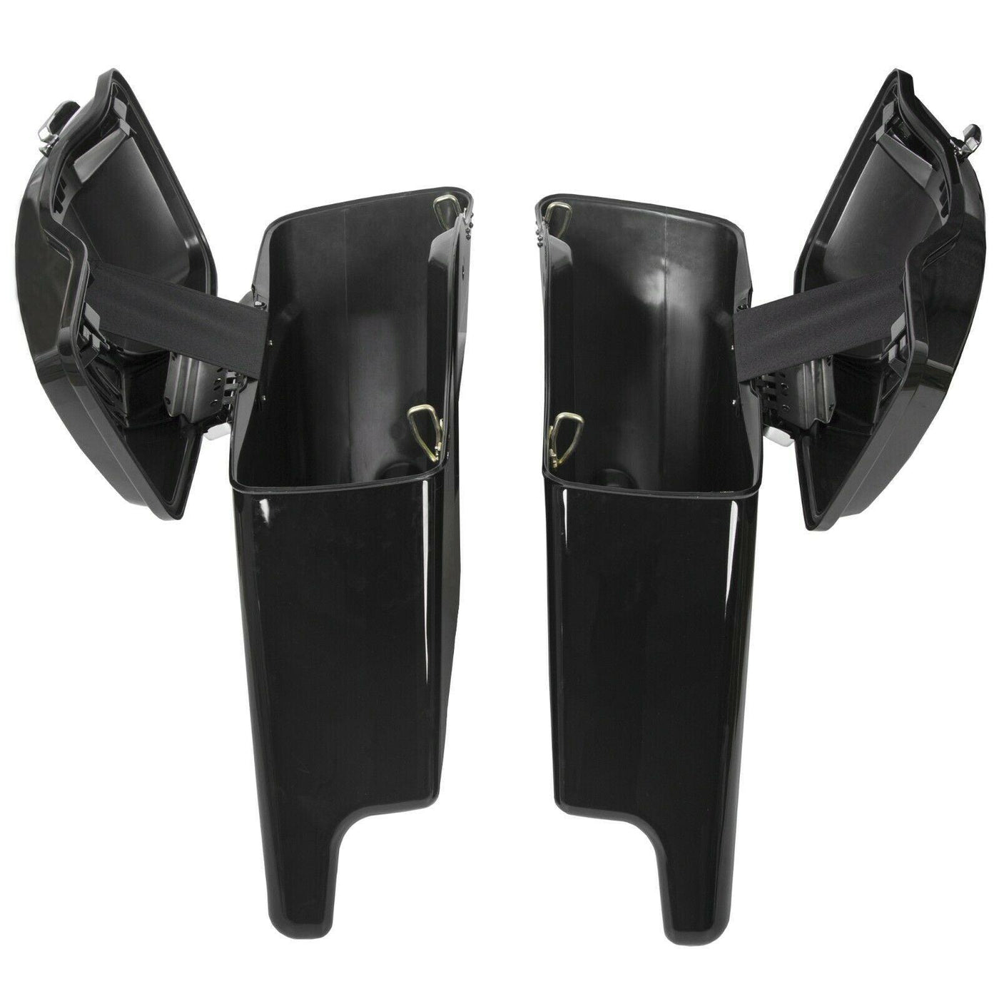 5" Stretched Extended Hard Saddle Bags For 1993-2013 Harley Touring Road King - Moto Life Products