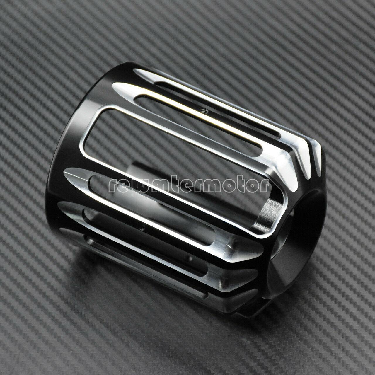 Motorcycle Black CNC Aluminum Cut Oil Filter Cover Fit For Touring Softail Dyna - Moto Life Products
