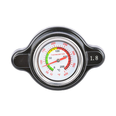 1.8 Bar, 25.6psi Pressure Radiator Cap with Temperature Gauge For ATV and more - Moto Life Products