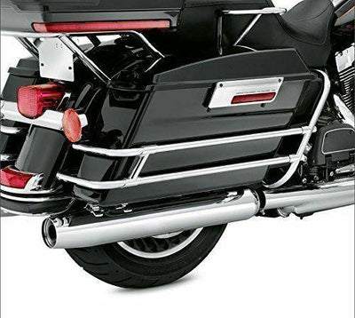 Black Saddle Bag Guard Rail Bracket Fit For Harley Touring Road King FLHR 97-08 - Moto Life Products