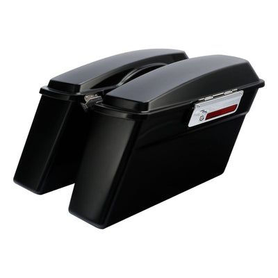 Matte Black SaddleBags w/ Latche Fit For Harley Touring Road King Glide 94-13 - Moto Life Products