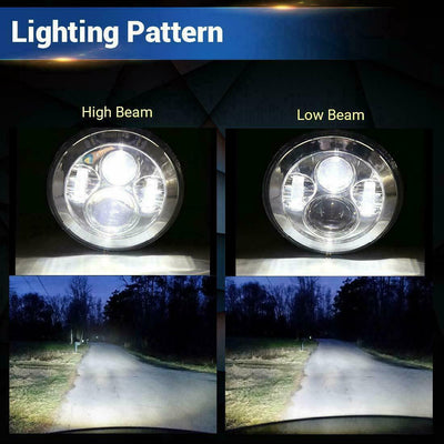 7Inch 140W LED Headlight Hi/Lo + 2Pcs 4.5Inch 60W Fog Light for Harley Davidson - Moto Life Products