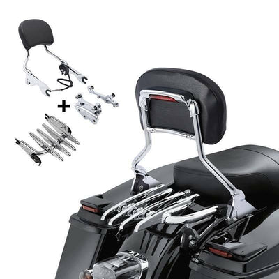 Sissy Bar Luggage Rack Brake Light Docking Kit Fit For Harley Touring 2014-2022 - Moto Life Products