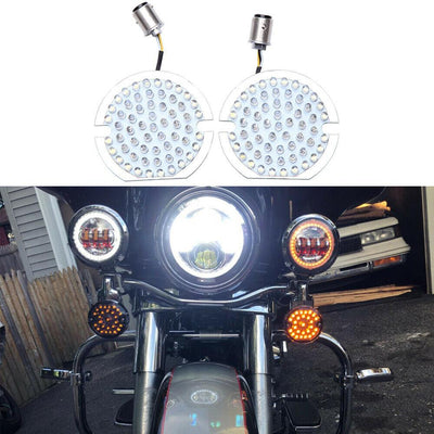 1157 LED Flat Turn Signal Inserts Light for Harley Davidson Road King Glide FLTR - Moto Life Products