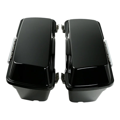 Hard Saddlebags Saddle bags W/ Lid Latch Key For Harley Touring Models 94-13 NEW - Moto Life Products