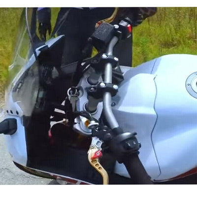 28mm 1 1/8" Offset Handlebar Clamp Risers Fit For Honda Kawasaki Suzuki Yamaha - Moto Life Products
