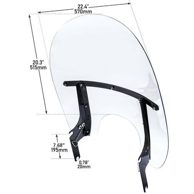 Clear Windscreen Windshield For Harley Road King Special FLHR 1994-2022 2019 18 - Moto Life Products